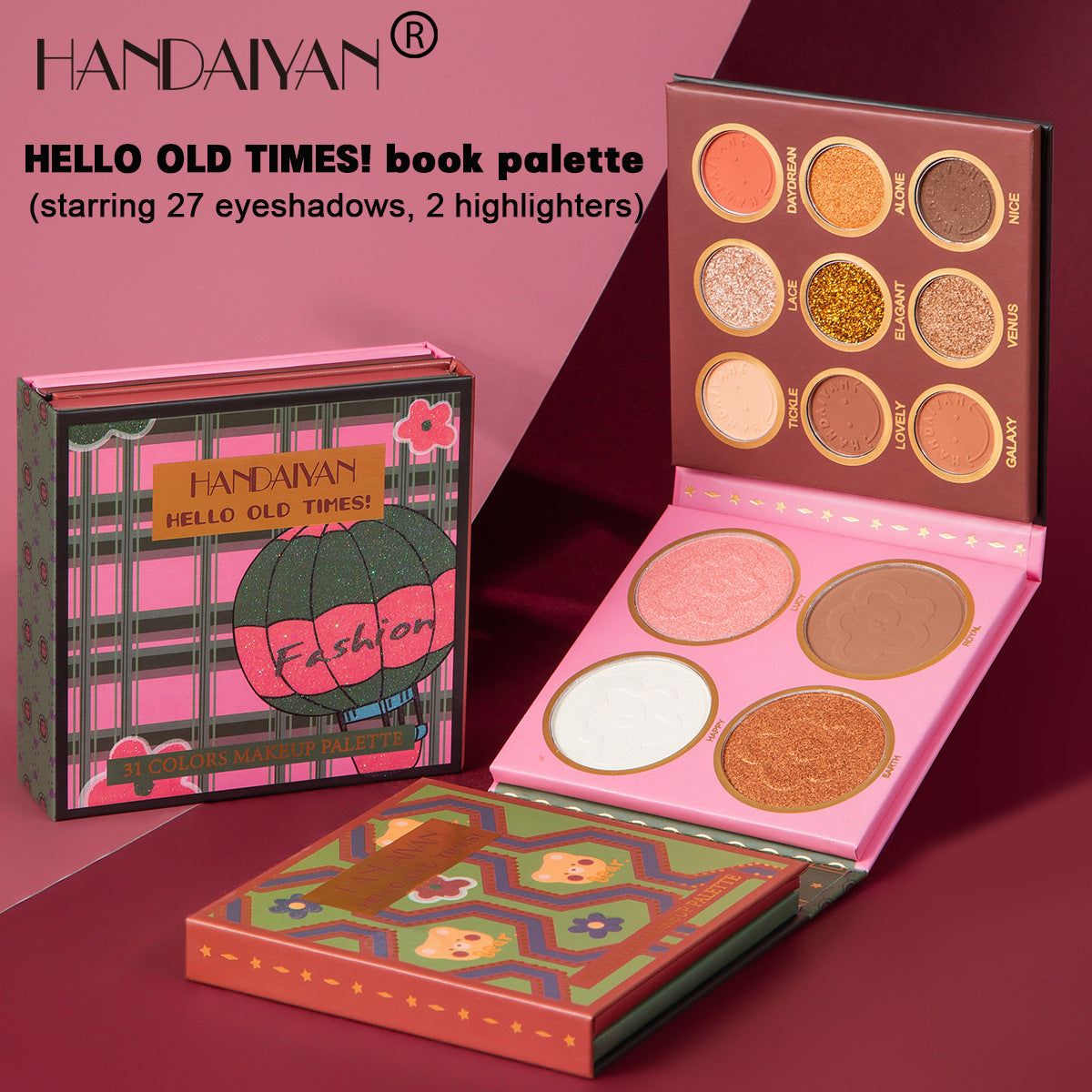 HANDAIYAN 31 Colors Eyeshadow Palette + Blush Highlighter Makeup Set Set Box Pearlescent Matte Eyeshadow - V.I.P Digital Presence