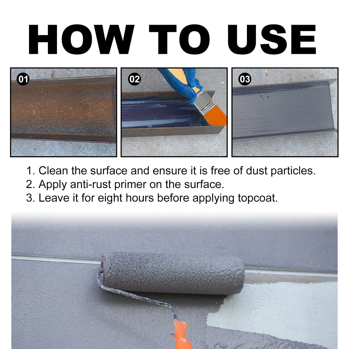 Rust Conversion Primer, Iron Door Metal Gear Bracket Rust Stair Handrail Corrosion Remover - V.I.P Digital Presence