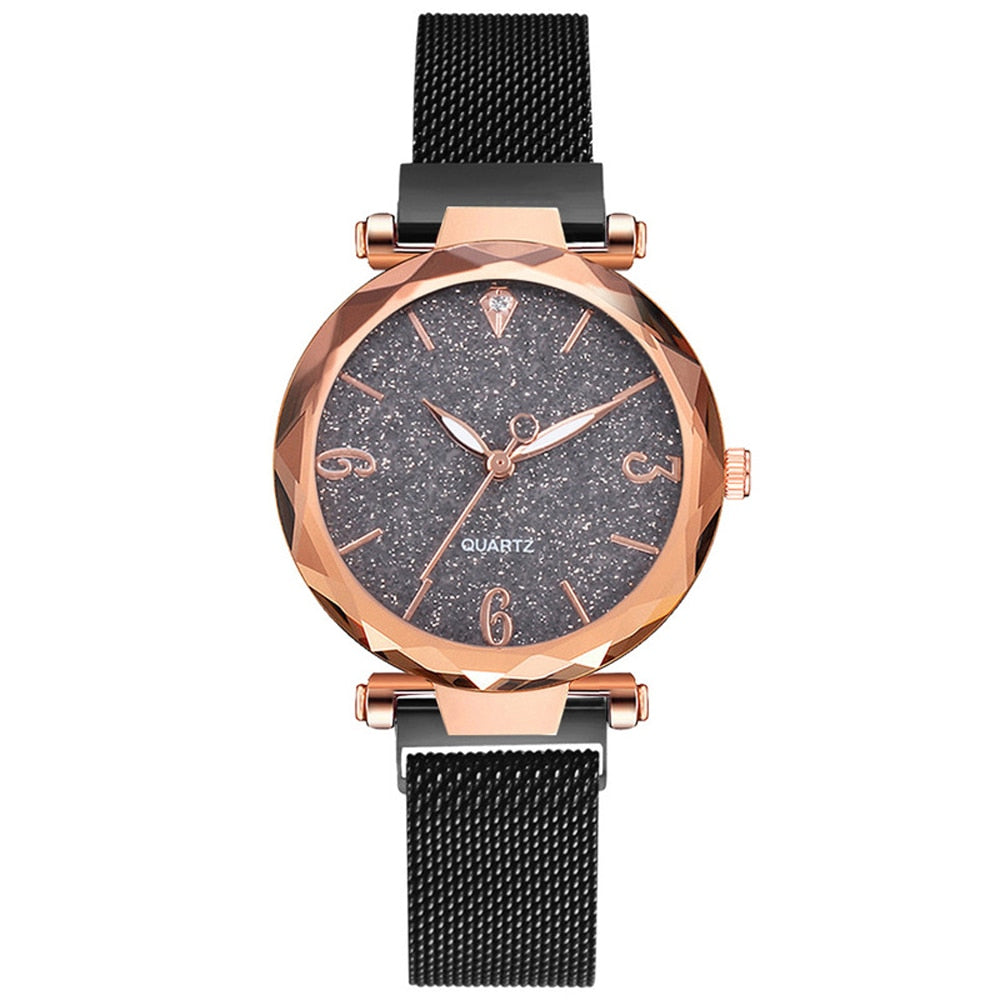 Rose Gold Women Watch Top Brand Luxury Magnetic Starry Sky Lady Wrist Watch Mesh Female Clock For Dropship relogio feminino - V.I.P Digital Presence