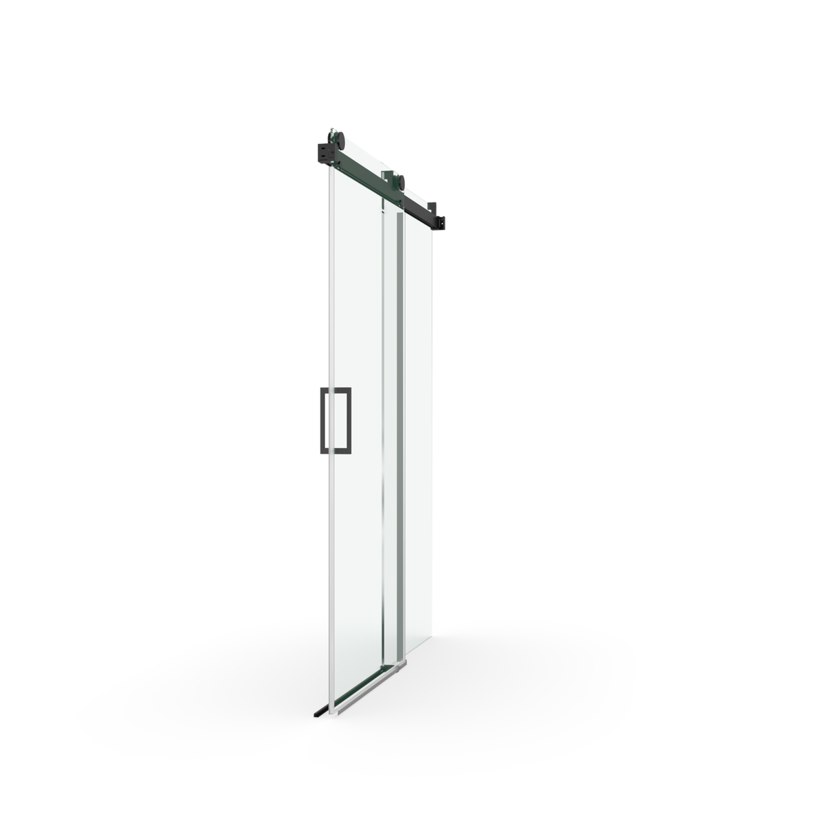 Elan 56 to 60 in. W x 76 in. H Sliding Frameless Soft-Close Shower Door with Premium 3/8 Inch (10mm) Thick Tampered Glass in Matte Black 22D01-60MB - V.I.P Digital Presence