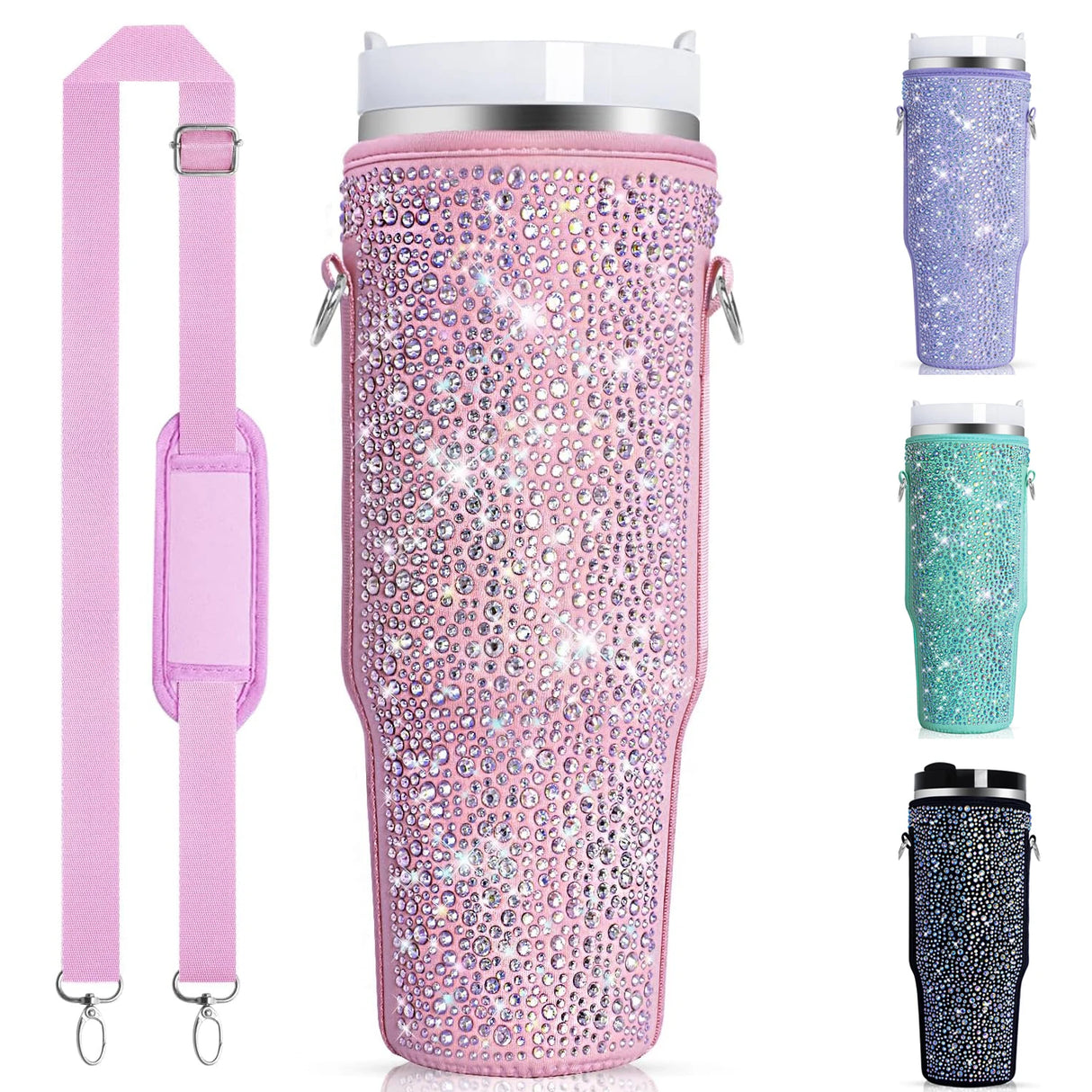 Diamond Mug Sleeves For Portable Water Kettle Carrier Holder Bag With Straps Outdoor Drinkware Accessory - V.I.P Digital Presence
