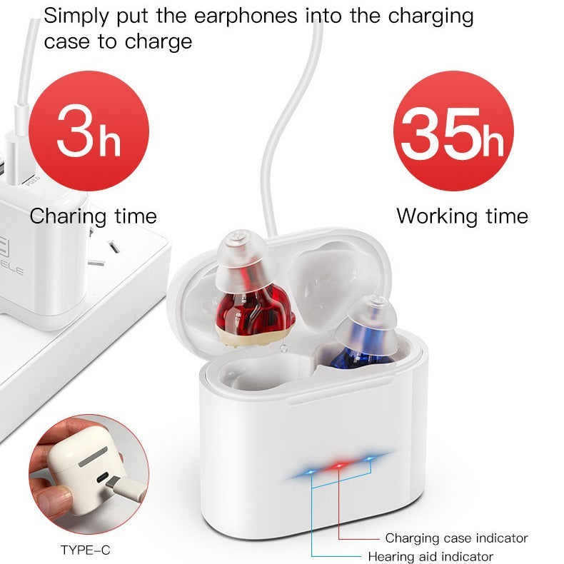 Rechargeable sound amplifier for elderly hearing aids - V.I.P Digital Presence
