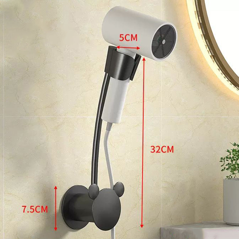 Punch-Free Hair Dryer Rack Wall-Mounted Hand-Held Rotating Lazy Bracket Bathroom - V.I.P Digital Presence