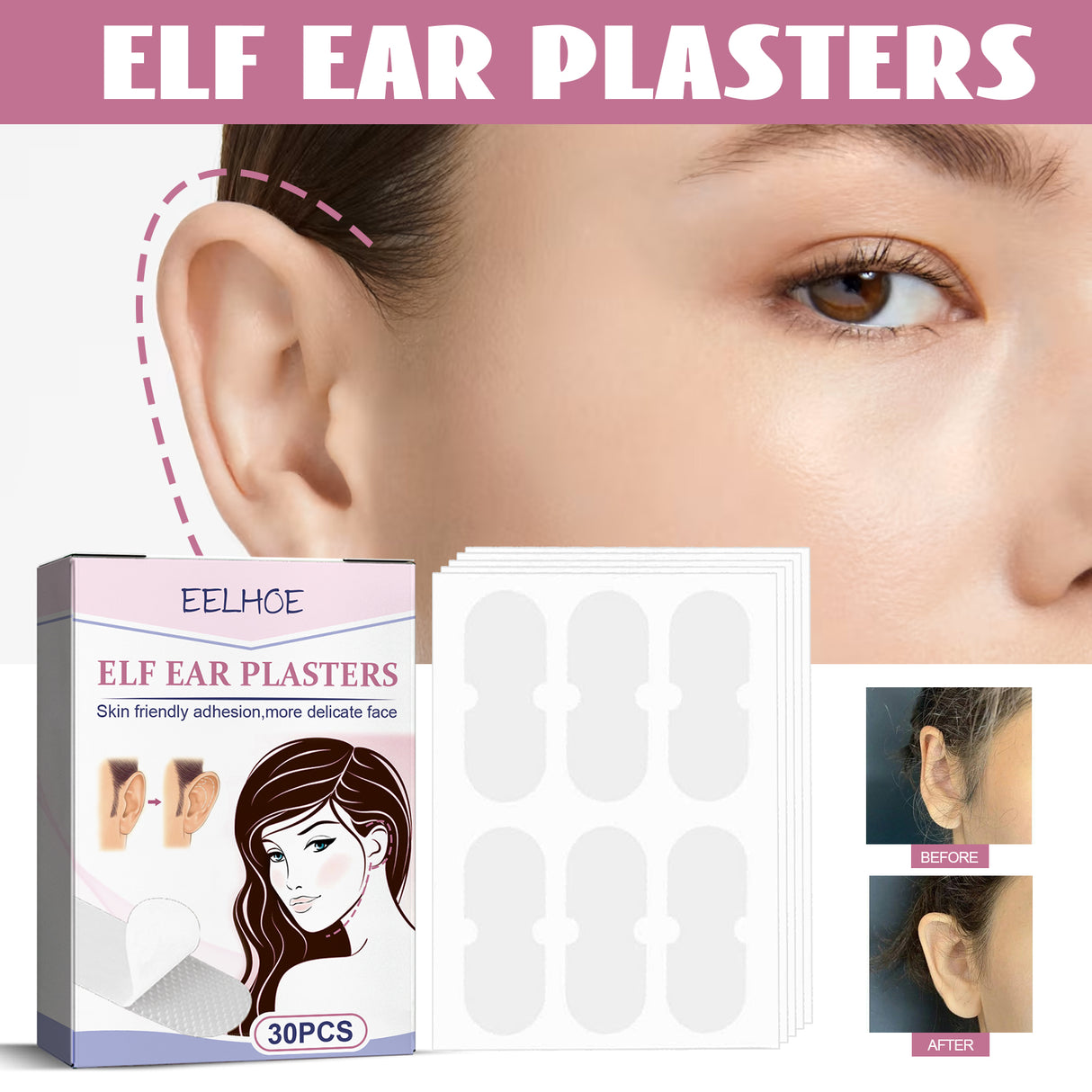 EELHO Fairy Ear Mask Ear Mask Small Invisible Breathable Waterproof Corrective Ear Fix - V.I.P Digital Presence