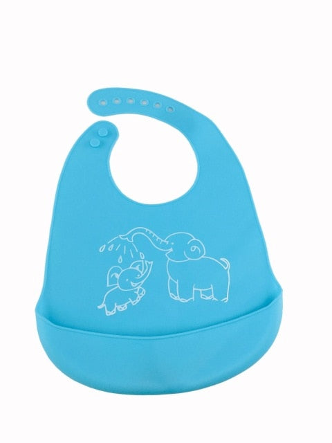 Rubber Bib Baby Elephant Pattern Baby Saliva Towel Bib Anti dirty Easy To Clean - V.I.P Digital Presence