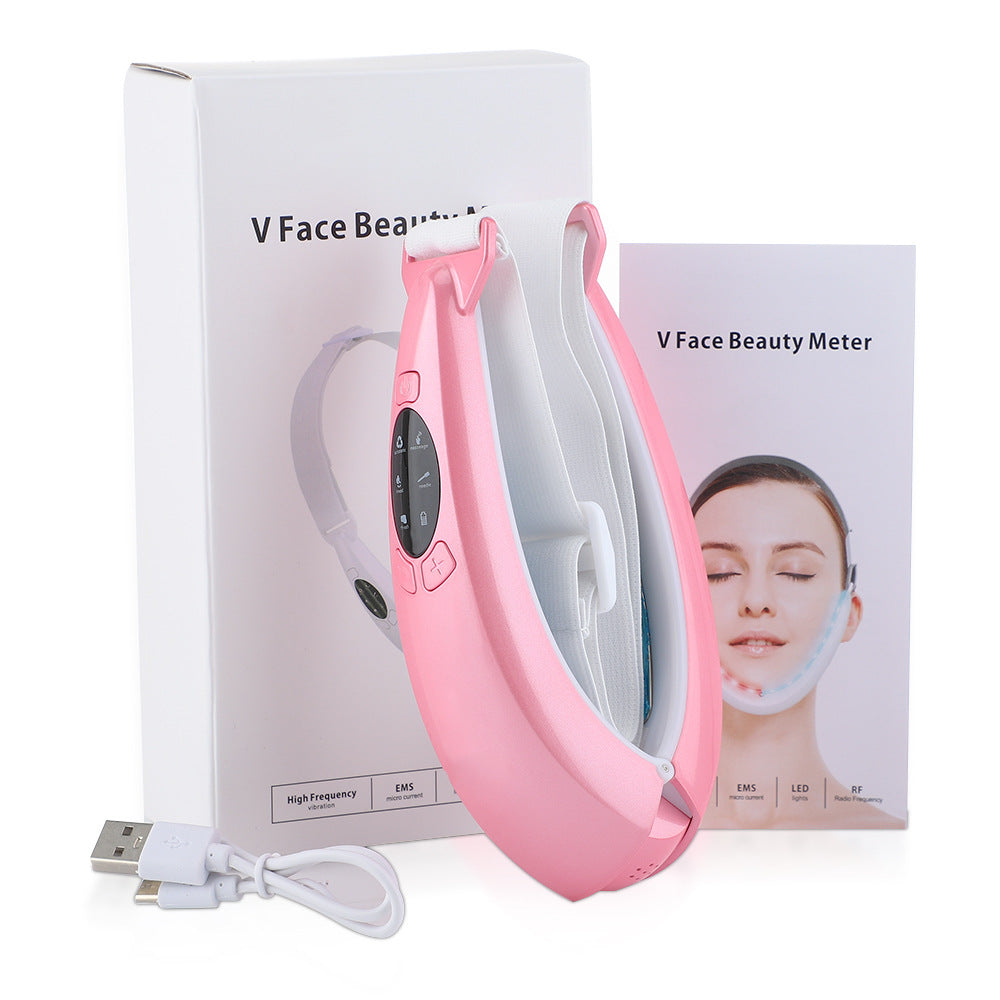 Micro Current Color Light V Face Instrument Tightening Beauty Instrument Hot Compress Lifting Face Slimming Instrument - V.I.P Digital Presence