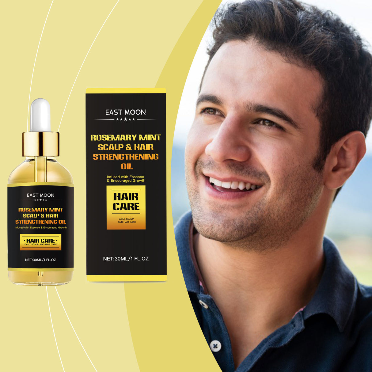 Men's Hair Care Essential Oil, Wave Hair Oil Clean, Plump And Smooth Hair - V.I.P Digital Presence