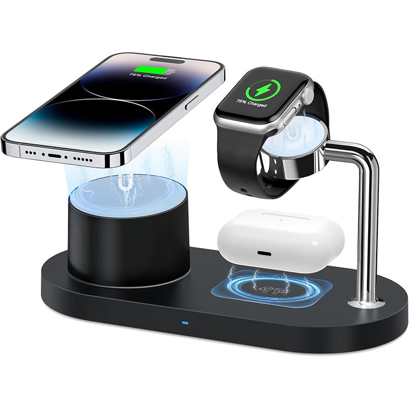 MagSafe magnetic suction three-in-one suitable for Apple mobile phone 15w wireless charging - V.I.P Digital Presence