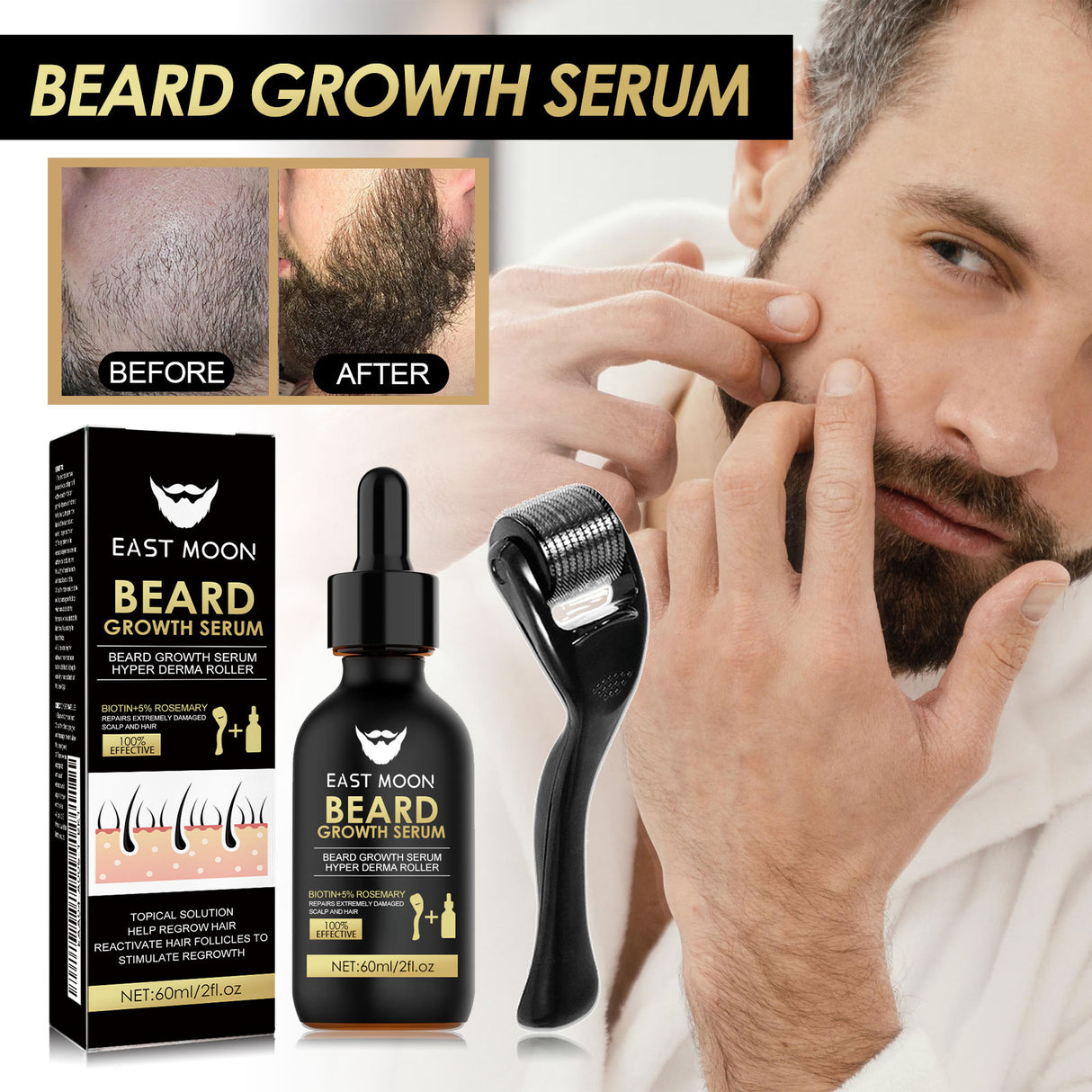 Facial Care Essence Set Men's Facial Care Hair Nourishing Beard Care - V.I.P Digital Presence