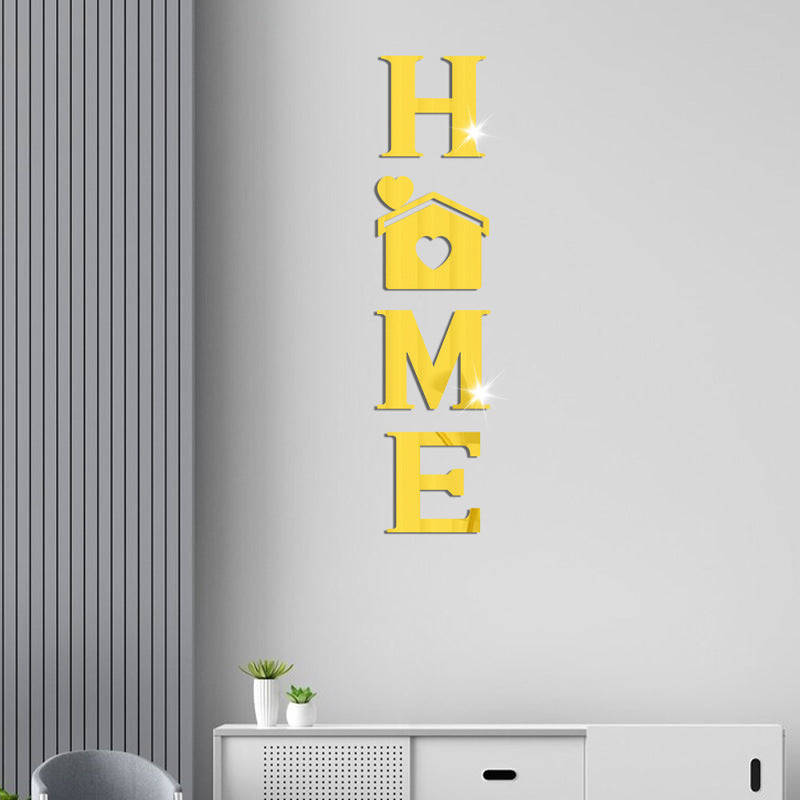 Acrylic Mirror Stickers: Home House Love Combo Bestseller Shein Soft Mirror Decorative Wall Stickers with Letter Hearts - V.I.P Digital Presence