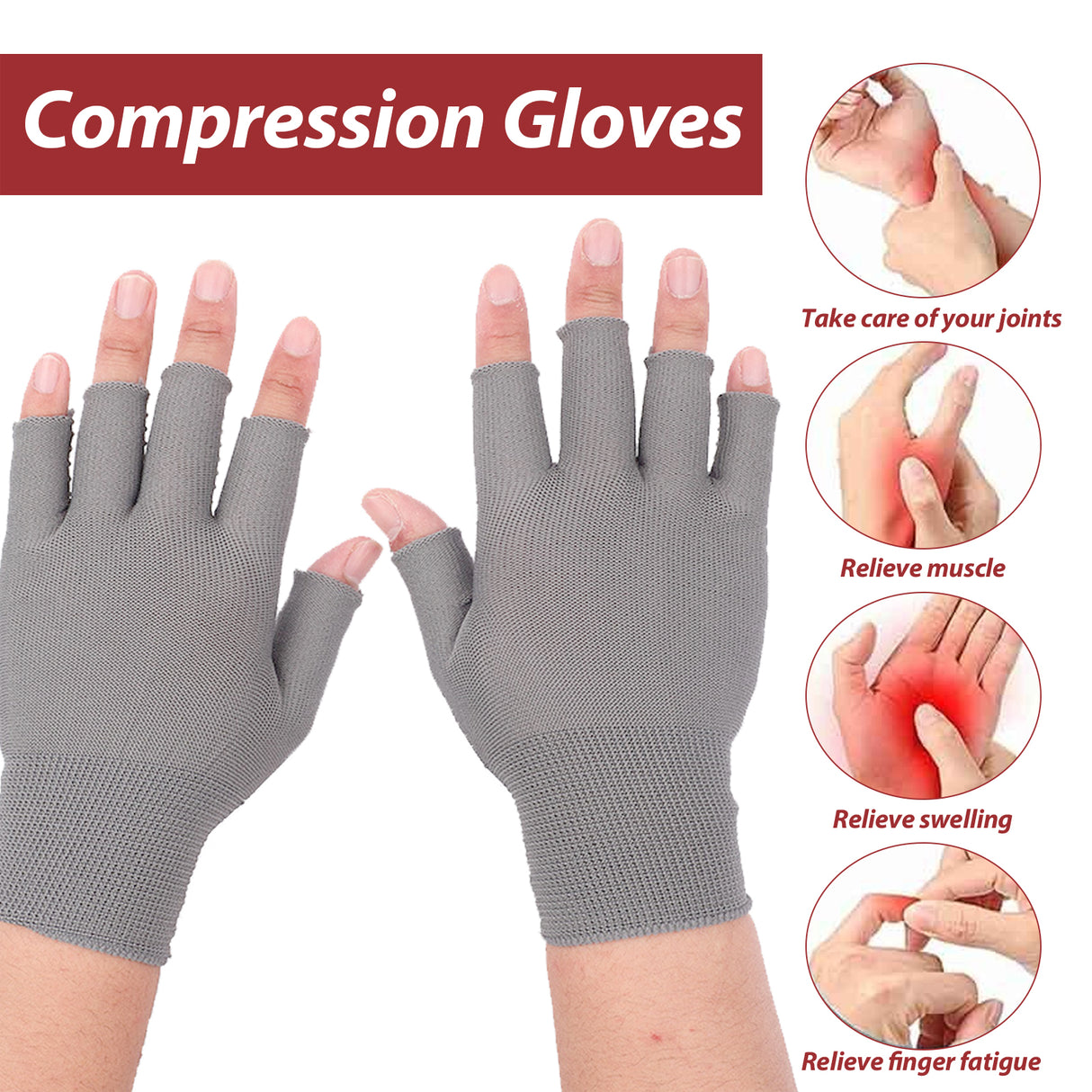 Joint Compression Gloves Relieve Hand Wrist Stiffness Thumb Joint Soreness Swelling Wrist Gloves - V.I.P Digital Presence
