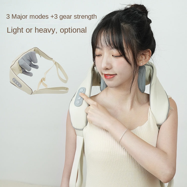 Shoulder and neck massage apparatus trapezius massager neck shoulder and neck neck protector hot compress knead shoulder and neck massage shawl - V.I.P Digital Presence