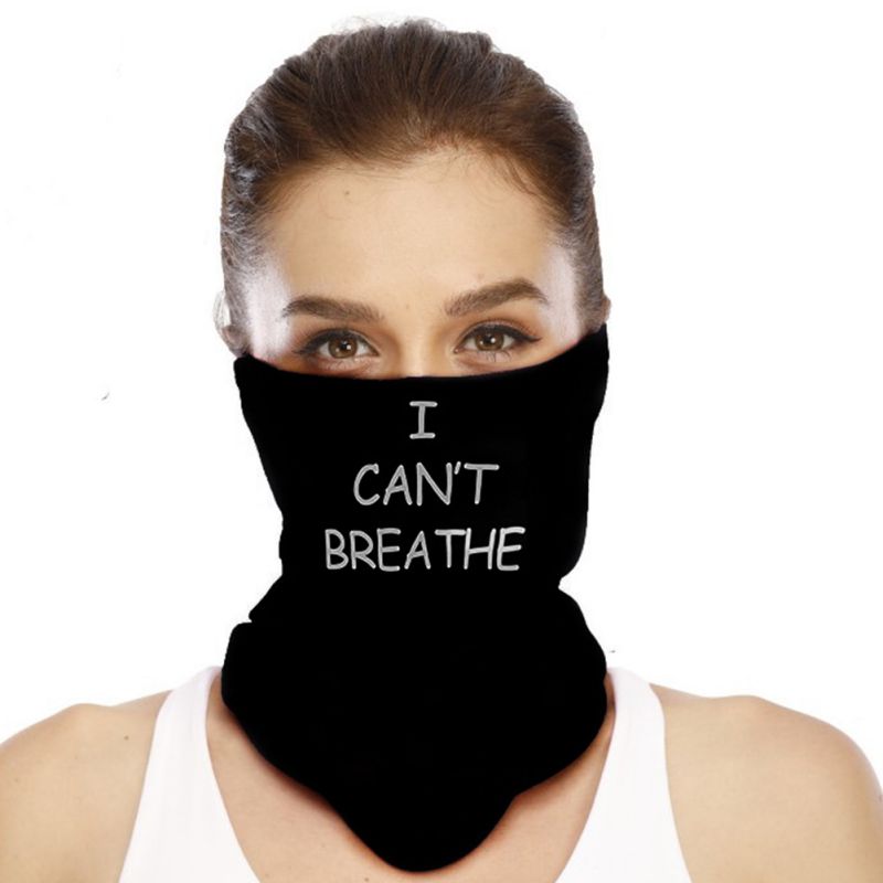 Polyester Bandana Face Scarf I CAN'T BREATHE Protective Riding Face cover Multi-function Magic Head Scarf For Parade Protest - V.I.P Digital Presence