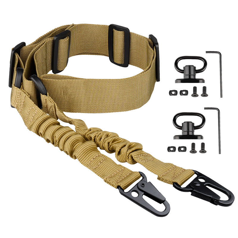 New Ordinary Two-Point Tactical Gun Rope CS Nylon Tactical Shoulder Belt Cross Body Nylon Gun Belt Set