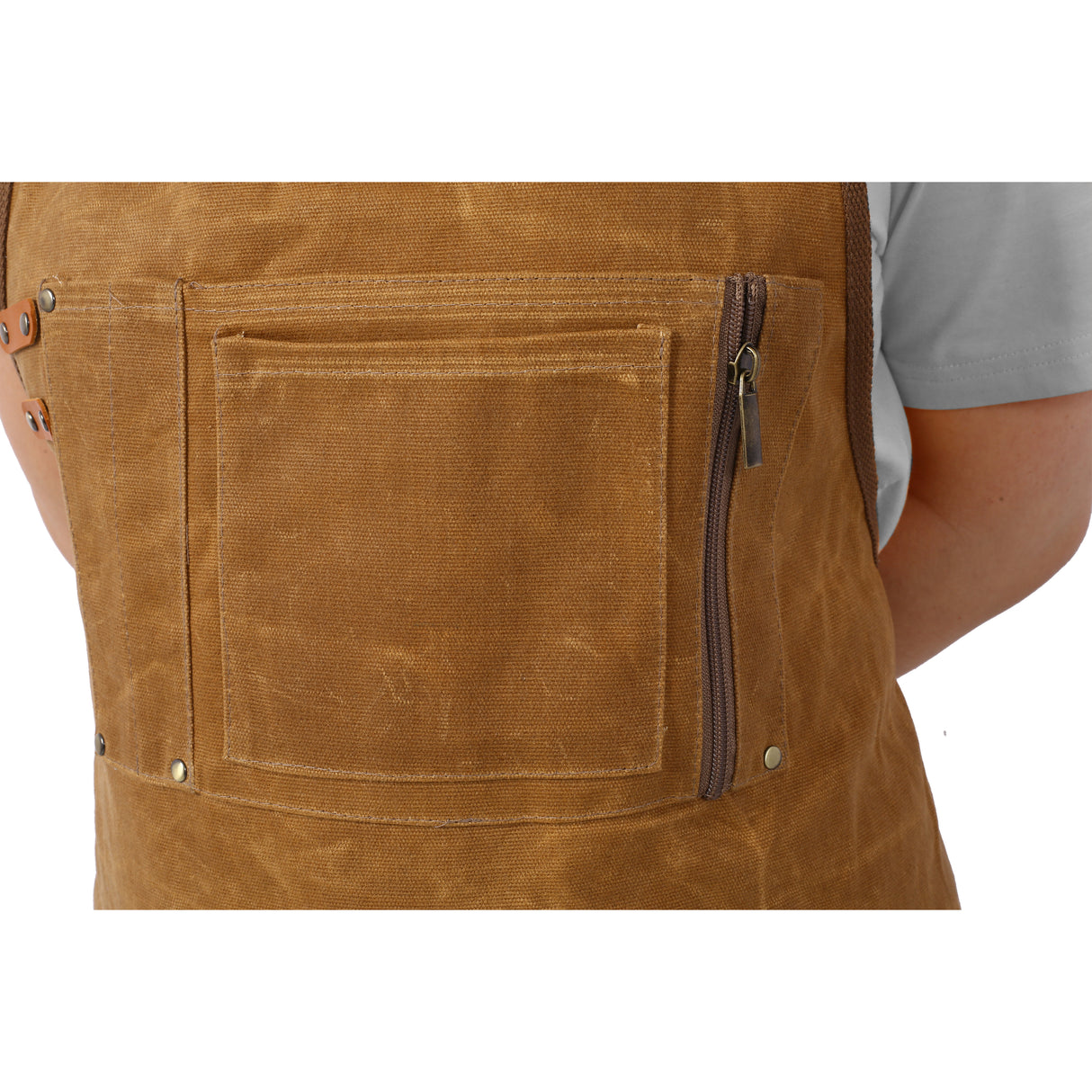 Long heavy-duty waxed canvas tool apron, carpenter apron, carpenter waterproof 18 ounces, fully adjustable - V.I.P Digital Presence