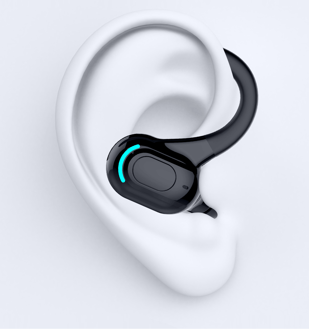 Ear hanging Bluetooth earphones Business single ear earphones Waterproof sports high endurance noise reduction - V.I.P Digital Presence