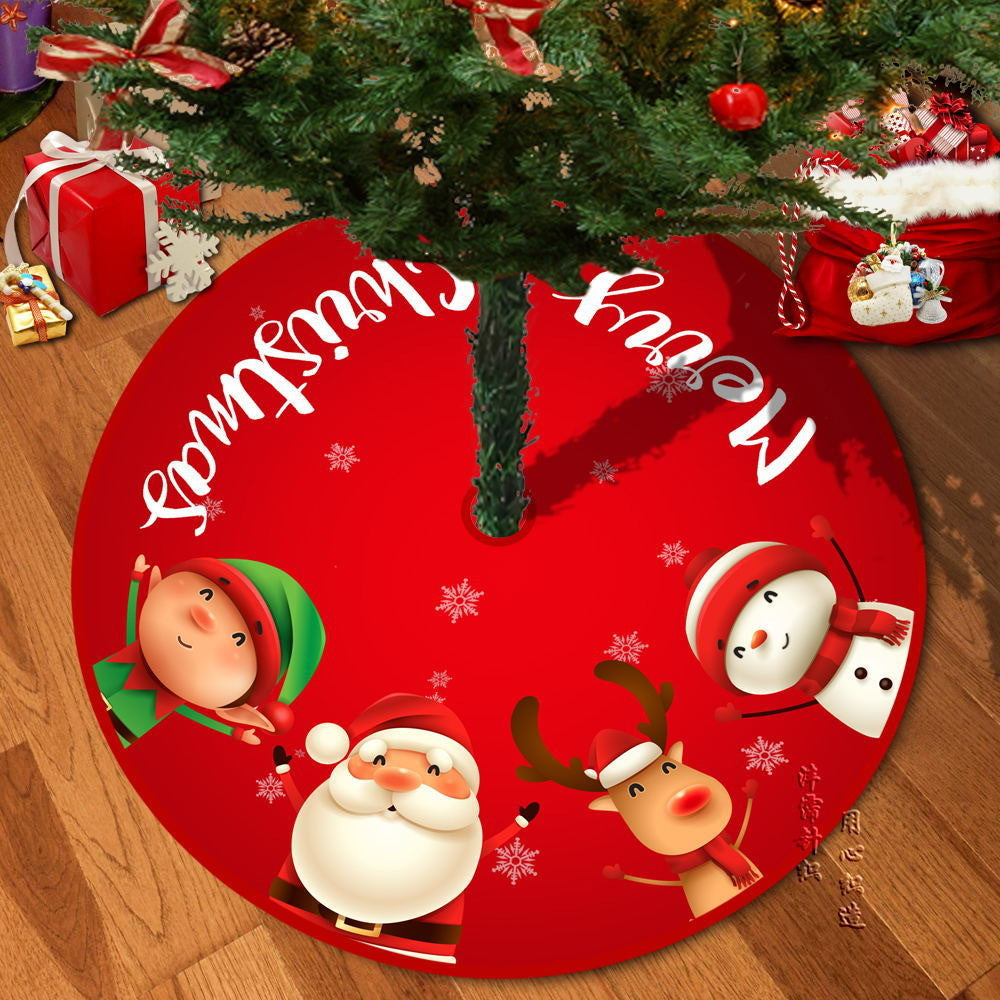 Deer Head Snowflake Santa Claus Gift Box Series Christmas Tree Bottom Decoration Apron Atmosphere Decoration - V.I.P Digital Presence