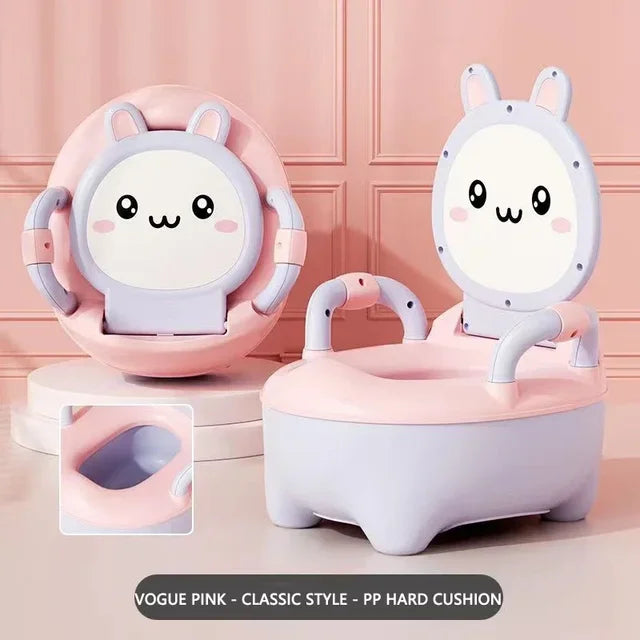 Orinal de viaje para niños, bonito orinal de viaje con forma de pato para interiores y exteriores, inodoro portátil para niñas y niños.