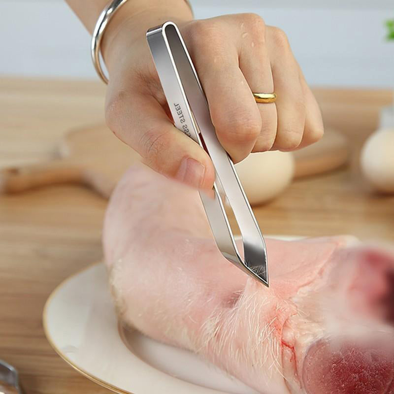 Stainless steel tweezers hair removal clip kitchen multifunctional hair removal tool for chicken and duck hair removal clip - V.I.P Digital Presence