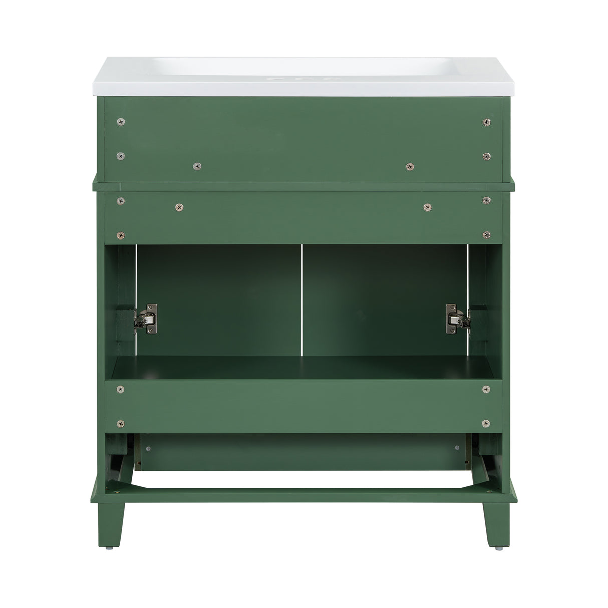30 inch uncovered bathroom vanity with soft closed door, limited to solid wood frame bathroom storage cabinet green - V.I.P Digital Presence