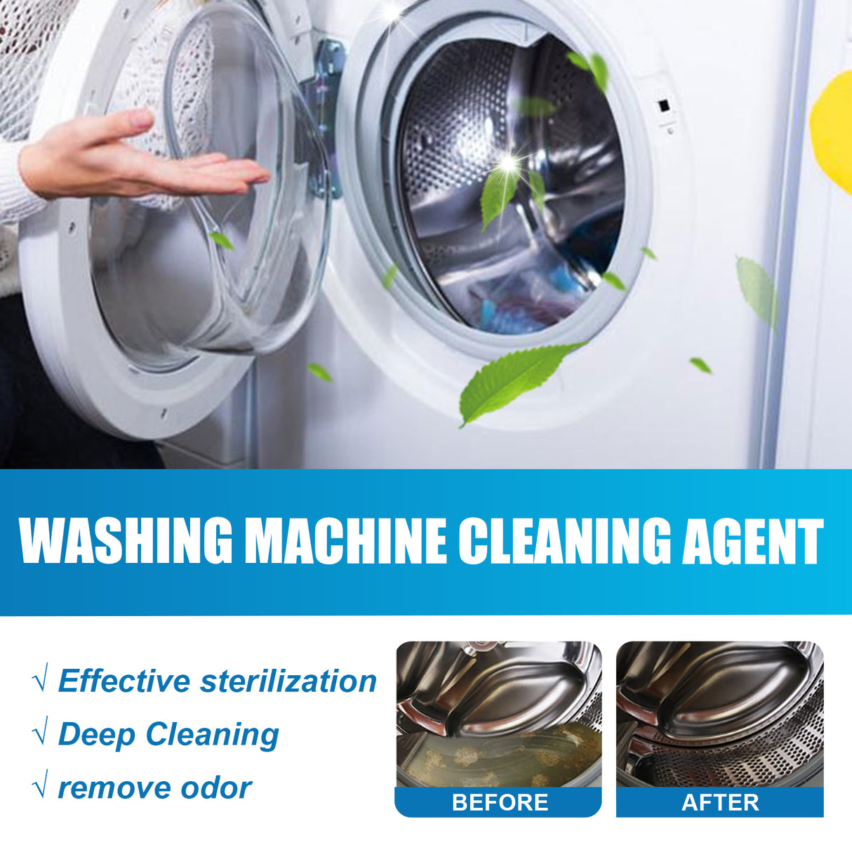 Washing Machine Cleaner, Washing Machine Tank Automatic Drum Liner Dirt Cleaning Sheet - V.I.P Digital Presence