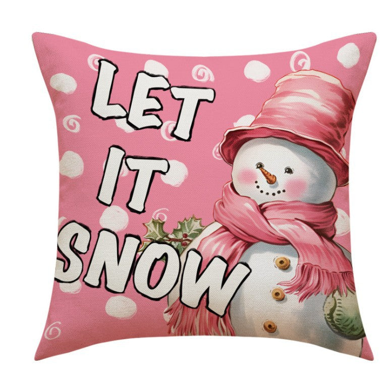 Christmas Pillow, Christmas Day Pillow Cover, Santa Claus Snowman Cushion, Backrest, Bedding Pillow Cover (excluding pillow core) - V.I.P Digital Presence
