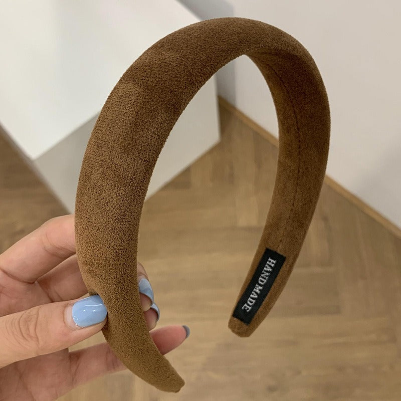 Candy colored velvet with wide edge sponge headband flocking - V.I.P Digital Presence