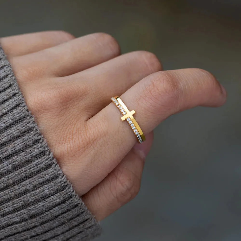 925 Sterling Silver Cross Ring - V.I.P Digital Presence