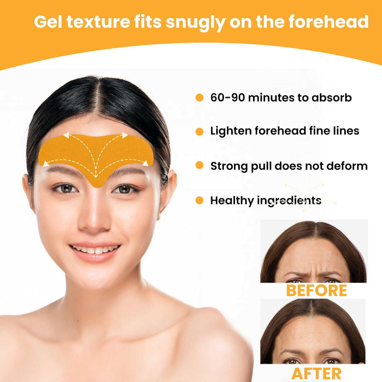 Anti-Aging Collagen Gel Patch - 10pcs Forehead Line Removal, Firming Mask, Frown Lines, Face Skin Care Stickers - V.I.P Digital Presence
