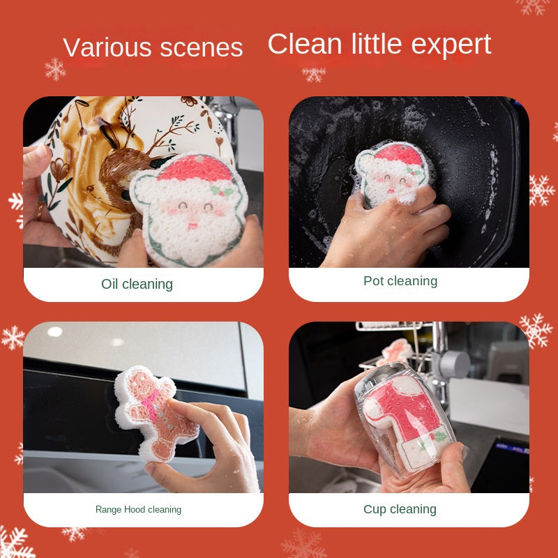 Christmas supplies, printed wood pulp, dishwashing cotton, kitchen cleaning, absorbent, non greasy, compressed wood pulp cotton, - V.I.P Digital Presence