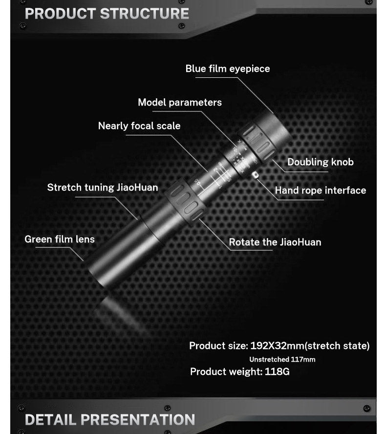 10-30×25 Zoom HD Portable Strong Binoculars Long Range Professional Spyglass Monocular Telescope Low Night Vision for Hunting - V.I.P Digital Presence