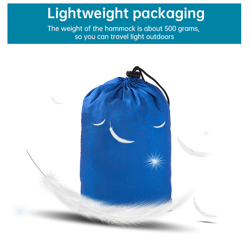 Light double nylon camping hammock with straps. Great for trips, beach, yard & garden. - V.I.P Digital Presence