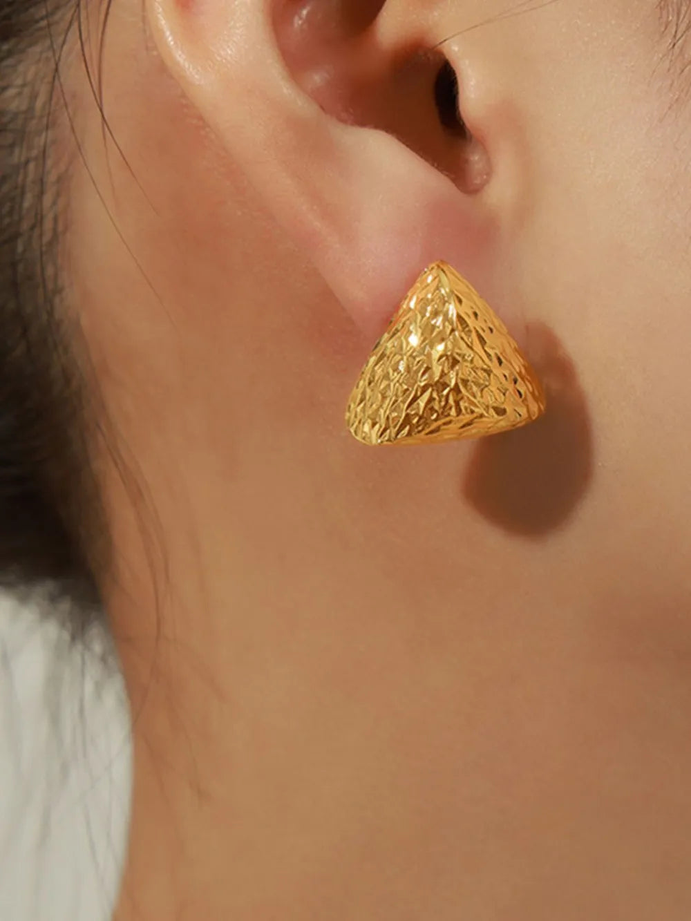 Gold-Plated Geometric Stud Earrings - V.I.P Digital Presence
