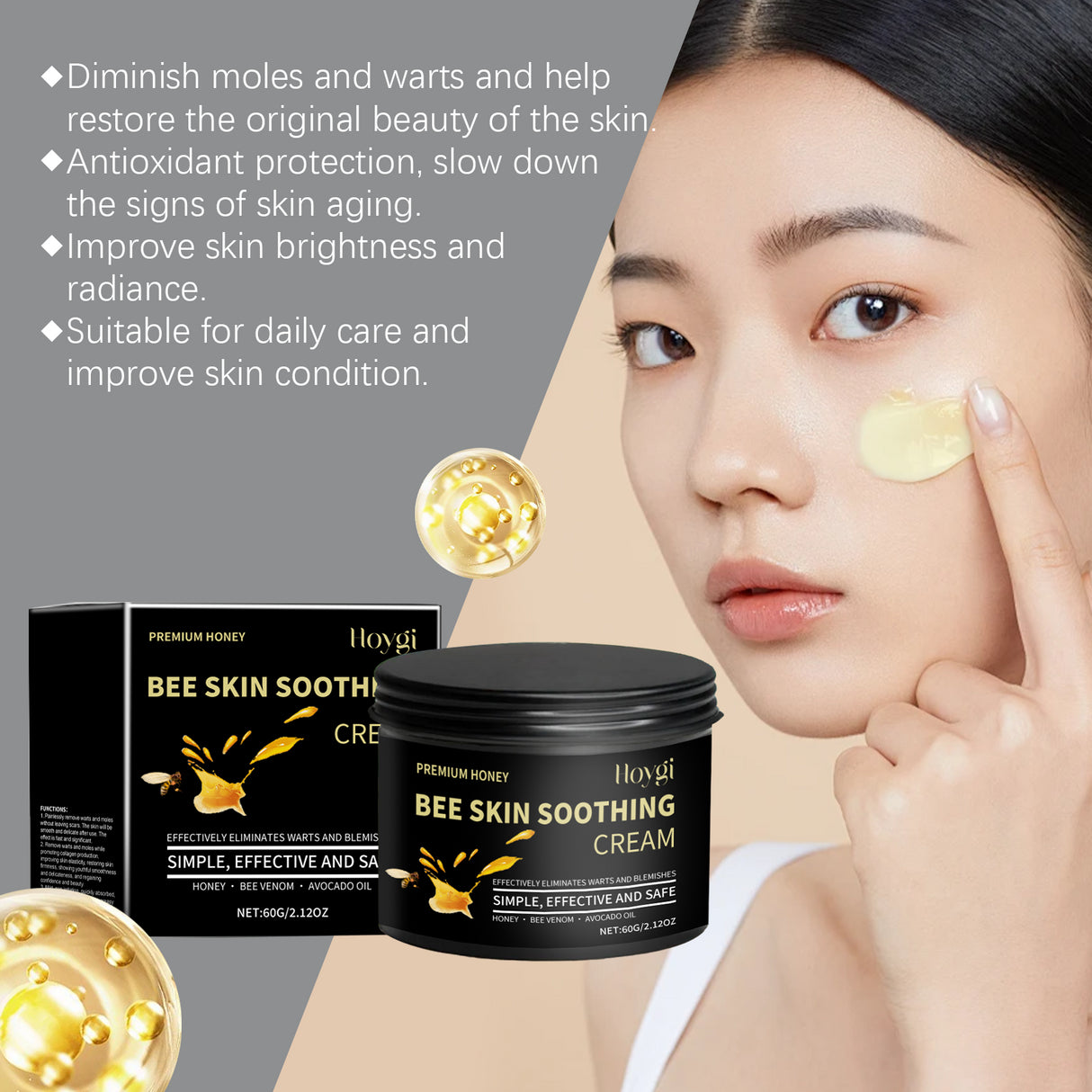 Honey Moisturizing Skin Cream Hydrating, Moisturizing And Smooth Face Care Skin Gloss Moisturizing Cream