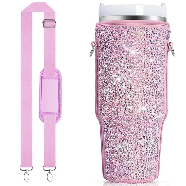 Diamond Mug Sleeves For Portable Water Kettle Carrier Holder Bag With Straps Outdoor Drinkware Accessory - V.I.P Digital Presence