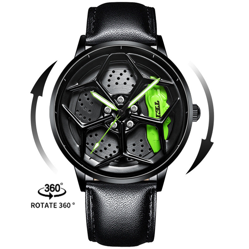 New Top Brand Luxury Mens Watches Stainless Steel Car Wheel Hub Quartz Watch For Men Military Sport Watch Relogio Masculino - V.I.P Digital Presence