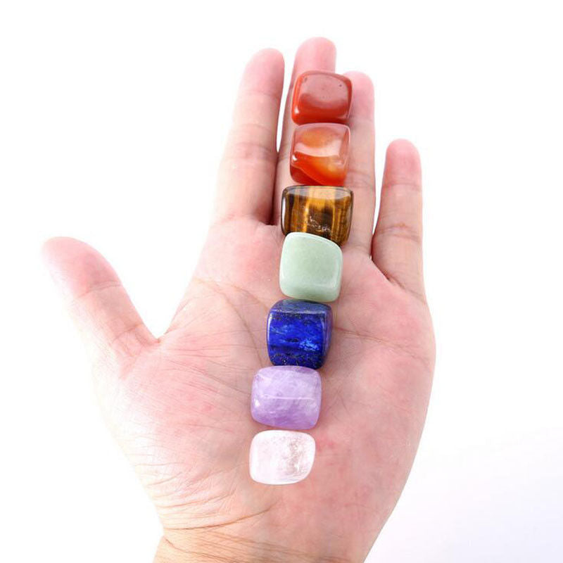 Seven Chakra Stone 7 Colors Set Yoga Chakra Irregular Reiki Healing Crystals Stone Polished Individual Stones Comfortable - V.I.P Digital Presence
