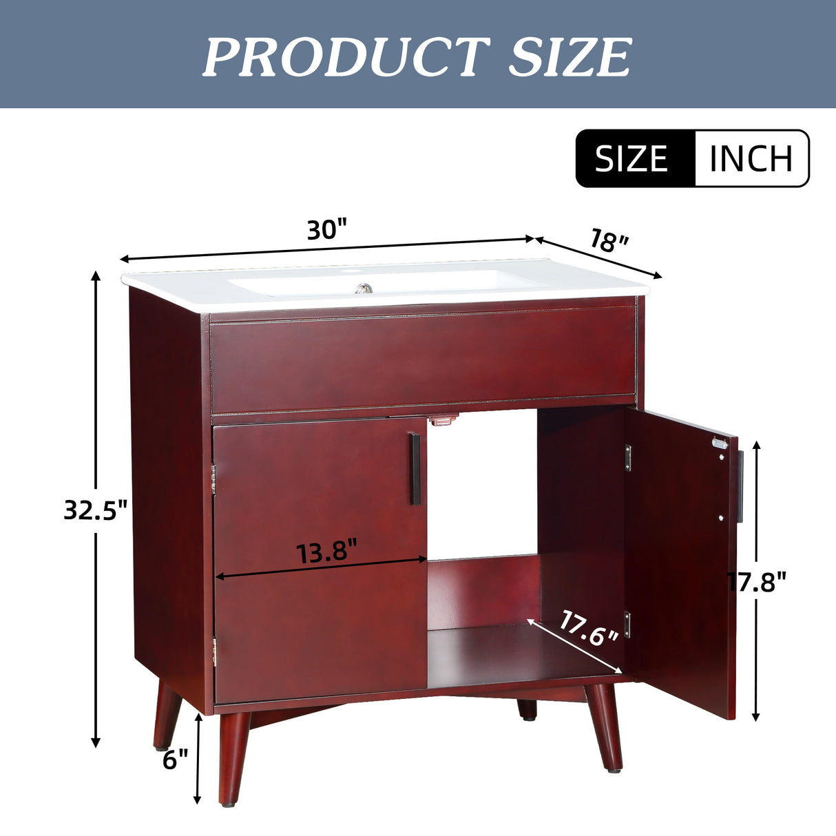 Bathroom vanity Set with Sink, Combo Cabinet, Bathroom Storage Cabinet - V.I.P Digital Presence