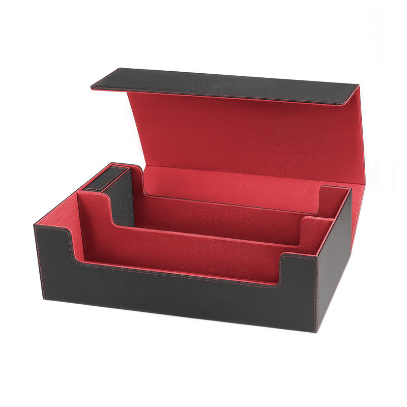 PU Leather Trading Cards Storage Box, holds 600+ cards, for Magic Game Cards, with magnetic closure and for commander decks - V.I.P Digital Presence