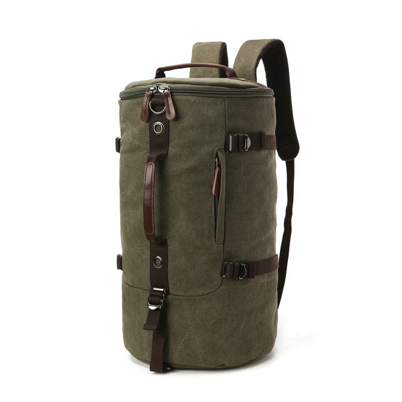 Men Travel Backpack Male Canvas Luggage Duffel Cylinder Bag Mountaineering Hiking Backpack For Men - V.I.P Digital Presence