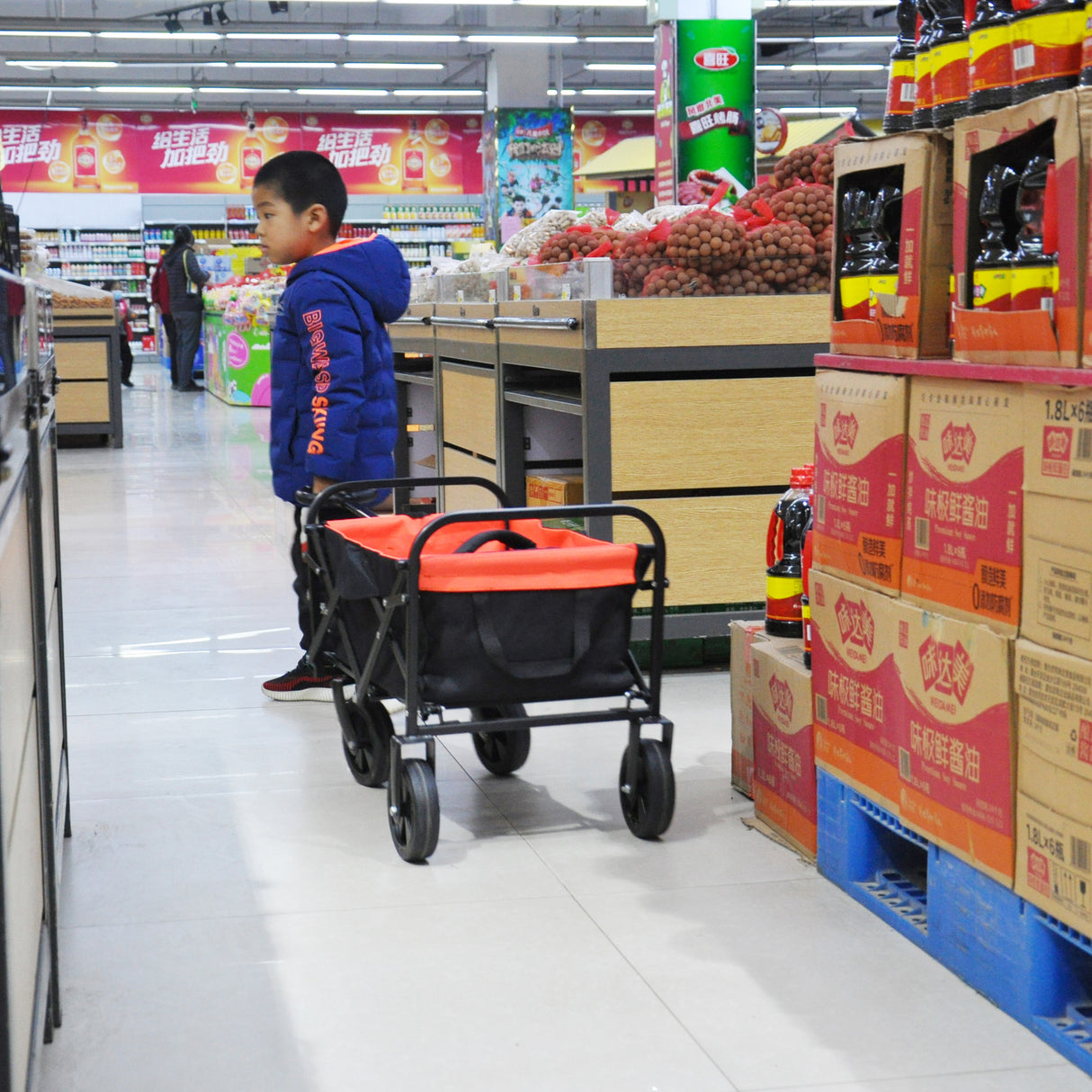Folding Wagon Garden Shopping Beach Cart