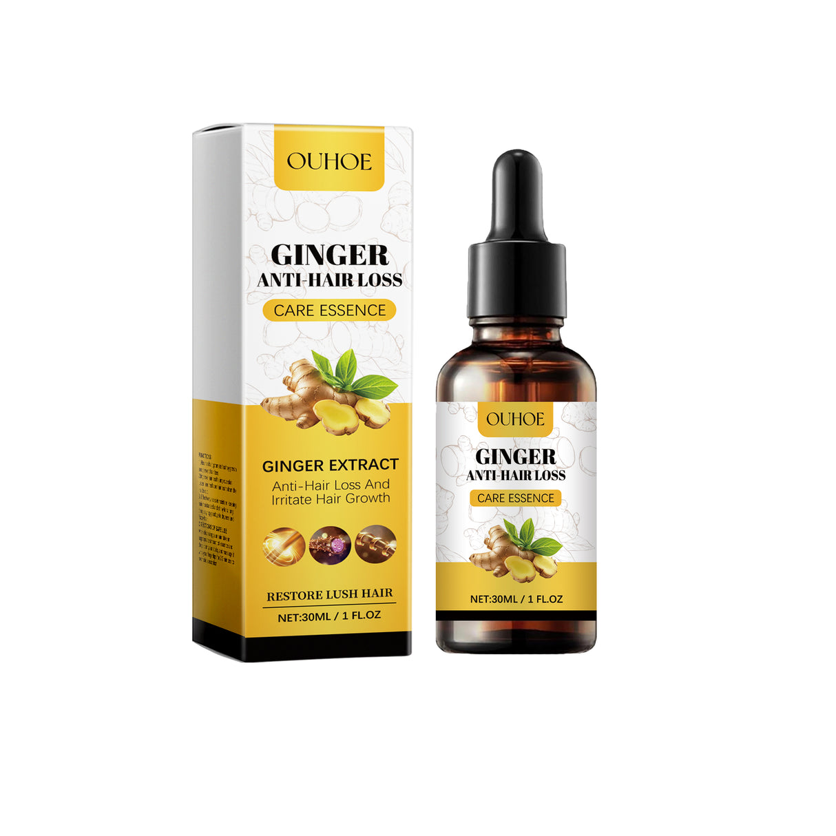 Ginger Hair Essential Oil Ginger Plant Extract Gently Nourishes And Moisturizes Hair And Scalp - V.I.P Digital Presence