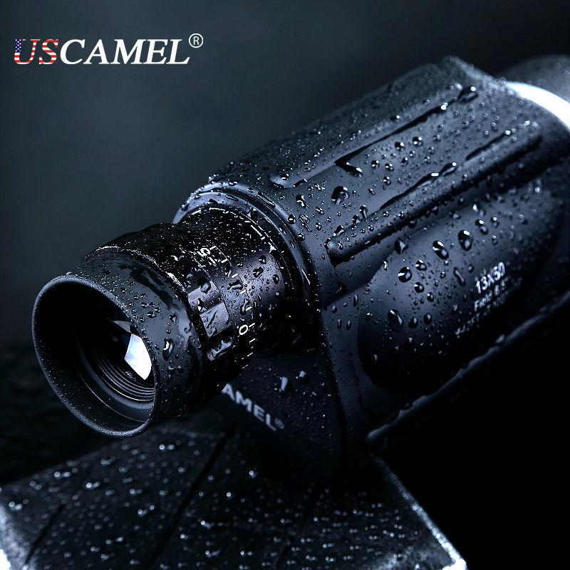 Hunting 13x50 Big Vision Monocular Powerful Handheld Telescope Eyepiece Spotting Scope Sport Watch with Handle USCAMEL