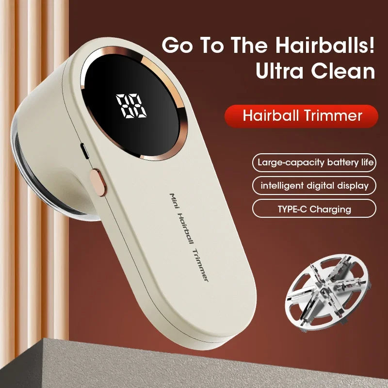 Electric Hairball Trimmer LED Digital Display Fabric Lint Remover USB Charging Portable Professional Lint Remover Household - V.I.P Digital Presence