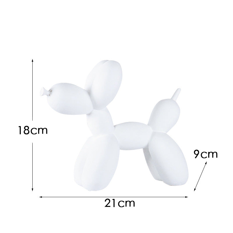 New black and white plaid balloon dog ornaments creative TV cabinet wine cabinet living room porch resin crafts - V.I.P Digital Presence