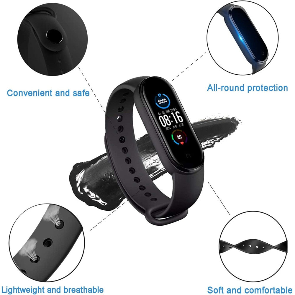 Strap for Xiaomi Mi Band 7 6 5 4 3 Sport Bracelet Watch Silicone Wrist Strap For Xiaomi Mi Band 7 3 4 5 bracelet Mi Band 7 Strap - V.I.P Digital Presence