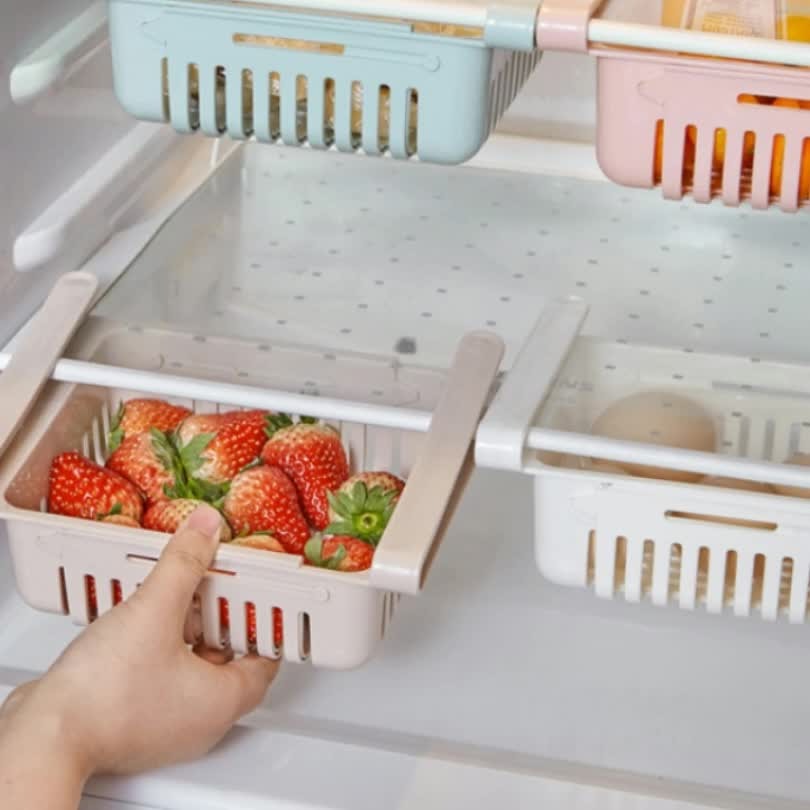 Retractable Refrigerator Divider Organizing Storage Rack Home Storage Rack Preservation Pull-Out Classification Box Refrigerator Partition Frame - V.I.P Digital Presence