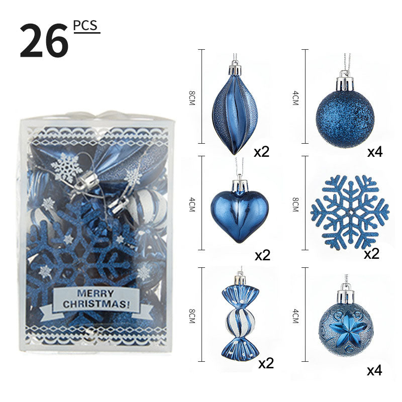 Christmas Ball Set 6cm Painted Alien Ball Powder Snowflake Set Box Christmas Supplies - V.I.P Digital Presence