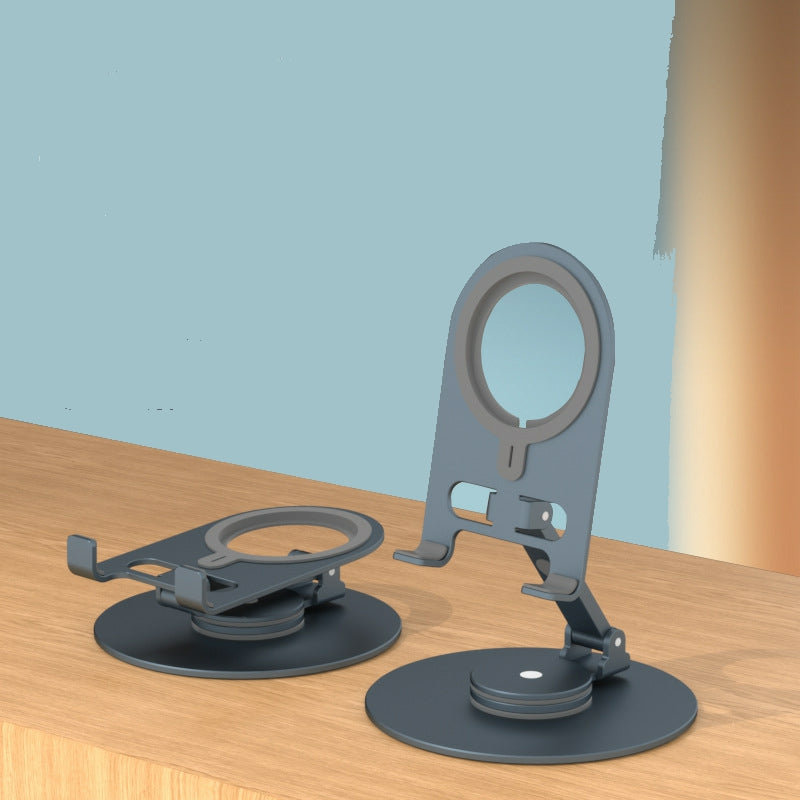 Rotatable foldable portable wireless charging desktop magnetic phone holder aluminum alloy magsafe holder