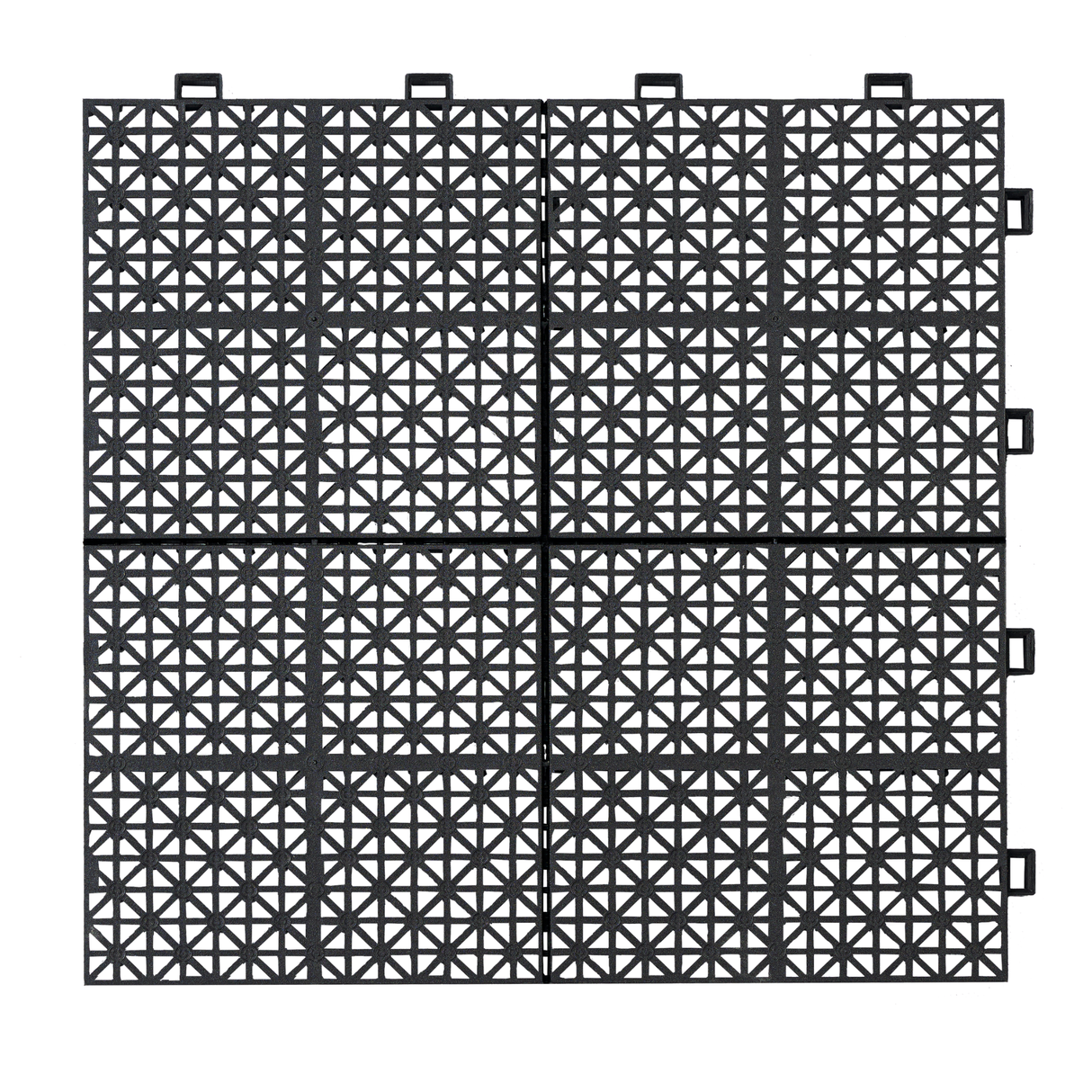 12 x 12 inch black interlocking deck tiles, plastic waterproof, weighing up to 6613 pounds, with a rose pattern pack of 12 - V.I.P Digital Presence